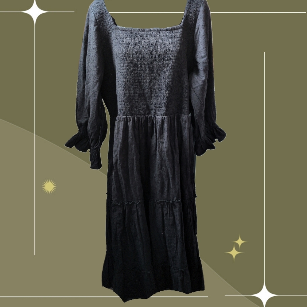 ✨ Nwt Jessakae Jacquard Long Sleeve Midi Dress Size 1x